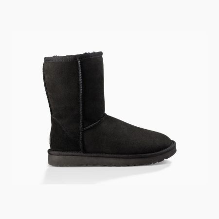 UGG Classic Short II Black Boots for Women (NCRM28340)